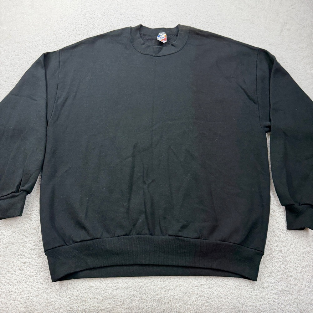 Create A Craft Blank‎ Black Crew Neck Sweatshirt 2X Made by Jerzees USA